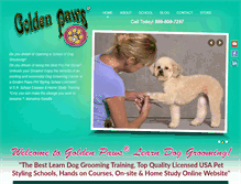 Tablet Screenshot of goldenpaws.com